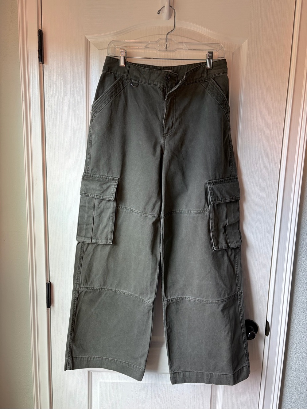 Cotton On Olive Green Cargo Pants - Wide Leg Utility Size 4 | 27 COT2